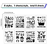 8 Sheets 8 Styles PVC Waterproof Wall Stickers DIY-WH0345-029-2