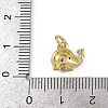 Brass Micro Pave Cubic Zirconia Elephant Charms KK-D409-41G-B-3