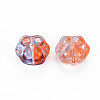 Two Tone Transparent Baking Painted Glass Beads GLAA-S190-021-B01-2
