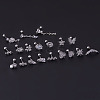 Brass Micro Pave Clear Cubic Zirconia Butterfly Cartilage Earrings WGFE0B0-10-2