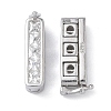 925 Sterling Silver Cubic Zirconia Twister Clasps STER-WH0007-28B-P-1
