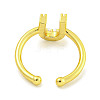 Rack Plating Brass Open Cuff Rings for Women RJEW-F162-01G-U-3