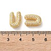 Rack Plating Brass Micro Pave Cubic Zirconia Slide Charms KK-C084-34G-U-3