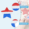 SUPERFINDINGS 24Pcs 6 Style Star Computerized Embroidery Polyester Iron On Sequins Patches PATC-FH0001-03-4