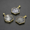 Natural Quartz Crystal Pendants G-D705-04G-1