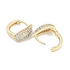 Brass Micro Pave Clear Cubic Zirconia Hoop Earrings for Women EJEW-S228-07G-2