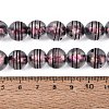 Frosted Handmade Foil Glass Beads Strands FOIL-Q002-02C-4