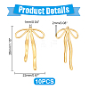 10Pcs Ion Plating(IP) 304 Stainless Steel Pendants STAS-UN0061-06-3