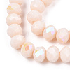 Electroplate Opaque Solid Color Glass Beads Strands EGLA-A044-P2mm-L33-2