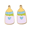 304 Stainless Steel Enamel Pendants X1-STAS-G360-04G-03-1
