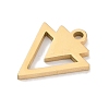 Golden Plated 304 Stainless Steel Charms STAS-K286-03F-G-2