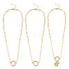 2Pcs Brass Paperclip Chains Necklaces NJEW-TAC0046-1