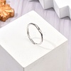 Rhodium Plated 925 Sterling Silver Adjustable Rings RJEW-S397-01P-02-1