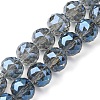 Transparent Electroplate Glass Beads Strands EGLA-N002-34F-F04-1