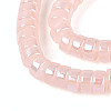 AB Color Plated Imitation Jade Glass Beads Strands GLAA-T026-3x6mm-J05-3