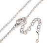 Brass Cable Chain Necklaces for Women NJEW-G084-19P-2