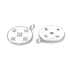 Brass Micro Pave Clear Cubic Zirconia Pendants KK-S356-541P-NF-2