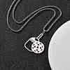 201 Stainless Steel Pickleball Paddle Pendant Box Chain Necklaces for Women Men NJEW-H050-01B-P-2