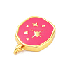 Real 18K Gold Plated Rack Plating Brass Enamel Pendants KK-M293-29G-05-2