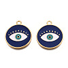 Rack Plating Alloy Enamel Pendants PALLOY-N172-060C-2