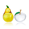 2Pcs 2 Styels Glass & Alloy Sculpture Figurine DJEW-PH0001-55-7