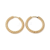 Ion Plating(IP) 304 Stainless Steel Grooved Hoop Earrings EJEW-M218-01C-G-3