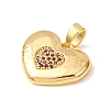 Valentine's Day Brass Micro Pave Cubic Zirconia Pendants CU-H001-02C-G-3
