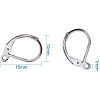 304 Stainless Steel Leverback Earring Findings STAS-PH0018-28P-2