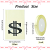100Pcs OPP Cellophane Black Dollar Sign Packaging Bags ABAG-SP0001-44-2