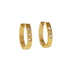 Fashionable Stainless Steel U-Shaped Hoop Earrings CM9025-2-1