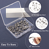  90Pcs 3 Size 202 Stainless Steel Ball Stud Earring Findings STAS-TA0002-22-4