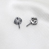 Brass Micro Pave Clear Cubic Zirconia Crown Head Pins BAPE-PW0002-23A-03-1