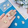 12Pcs 3 Colors 304 Stainless Steel Pendants STAS-UN0040-12-4