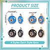 24Pcs 4 Colors Zinc Alloy Enamel Pendants ENAM-AR0001-95-2