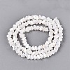 Electroplate Opaque Glass Beads Strands EGLA-Q139-01A-C02-2