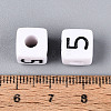 Opaque Acrylic European Large Hole Beads SACR-N020-01B-06-4