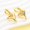 Heart Brass Hoop Earrings EJEW-D322-12G-01-2