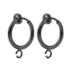 Brass Clip-on Hoop Earring Findings KK-P102-01B-01-1