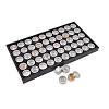 Clear Window Aluminum Flat Round Grids with Black Tray Bead Storage Containers PW-WGB9822-03-1
