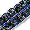 Handmade Dichroic Foil Glass Beads Strands DICH-U001-07I-1