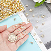 DIY Flat Round Brass Rhinestone Connector Charms & Pendant Jewelry Making Findings Kits DIY-GA0001-69G-3