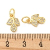 Rack Plating Brass Micro Pave Clear Cubic Zirconia Pendants KK-B093-05G-3