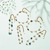 Natural Gemstone & Pearl Beaded Bracelet BJEW-JB08293-2