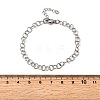 304 Stainless Steel Link Chain Bracelets for Women Men BJEW-A050-02P-5
