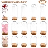 15Pcs 3 Styles Glass Dome Cloche Cover AJEW-YW0001-08-1