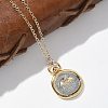 Brass Twelve Constellations Tarot Pendant Necklaces NJEW-Q006-01A-G-4