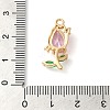 Brass Micro Pave Cubic Zirconia Pendants KK-G503-41G-3