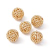 Rack Plating Brass Hollow Beads KK-P219-01B-G-3