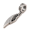 316 Surgical Stainless Steel & Rhinestone European Dangle Charms SA-CBA7555-16AS-02-2