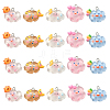 25Pcs 5 Styles Translucent Resin Pendants RESI-CJ0003-07-1